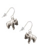 3 Merry Monkeys Silvertone Panda Bear Standing - French Earrings