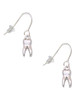 3 Merry Monkeys Silvertone 3-D Tooth - French Earrings