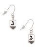 3 Merry Monkeys Silvertone 3-D Dreidel - French Earrings