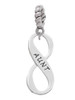 Aunt Infinity Sign Rope Charm Bead Dangle