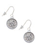 3 Merry Monkeys Silvertone Love Square - Round Seal - French Earrings