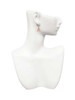 3 Merry Monkeys Rose Goldtone Crystal Initial - French Earrings
