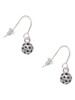 3 Merry Monkeys Silvertone 3-D Pickleball French Earrings