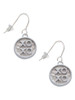 3 Merry Monkeys Silvertone XOXO - Round Seal - French Earrings