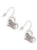 3 Merry Monkeys Silvertone Class of Heart - French Earrings