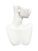 3 Merry Monkeys Goldtone Large Family Heart with Clear Crystal - French Earrings