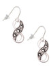 3 Merry Monkeys Plated Paw Prints Infinity - French Earrings