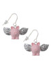 3 Merry Monkeys Flying Pig with Wings - French Earrings