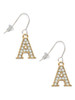 3 Merry Monkeys Goldtone Crystal Initial - French Earrings