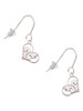 3 Merry Monkeys Plated Squirrel in Heart - French Earrings