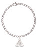 3 Merry Monkeys Silvertone Celtic Trinity Knot - Charm Bracelet