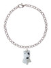 3 Merry Monkeys Resin White Bull Terrier Dog - Charm Bracelet