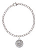 3 Merry Monkeys Silvertone Love Square - Round Seal - Charm Bracelet