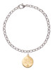 3 Merry Monkeys Goldtone Engraved Explore Dream Discover Disc - Charm Bracelet