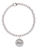 3 Merry Monkeys Silvertone Peace - Round Seal - Charm Bracelet