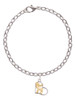 3 Merry Monkeys Plated Moose in Heart - Charm Bracelet