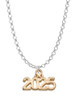 3 Merry Monkeys Goldtone Horizontal Year 2025 - Charm Necklace