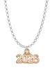 3 Merry Monkeys Goldtone Horizontal Year 2026 - Charm Necklace