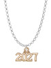 3 Merry Monkeys Goldtone Horizontal Year 2027 - Charm Necklace