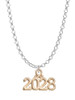 3 Merry Monkeys Goldtone Horizontal Year 2028 - Charm Necklace