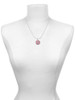 3 Merry Monkeys Silvertone Large Super Sparkle Crystal Pink AB Softball - Charm Necklace