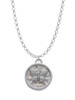 3 Merry Monkeys Silvertone Butterfly - Round Seal - Charm Necklace