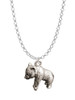 3 Merry Monkeys Silvertone Panda Bear Standing - Charm Necklace