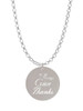 3 Merry Monkeys Stainless Steel In all things Give Thanks Disc - Charm Necklace