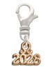 3 Merry Monkeys Goldtone Mini Year 2028 - Clip on Charm