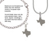 3 Merry Monkeys Stainless Steel Texas Shape - Clip on Charm