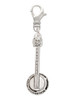 3 Merry Monkeys Silvertone 3-D Banjo - Clip on Charm