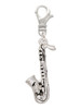 3 Merry Monkeys Silvertone Saxophone - Clip on Charm