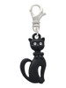 3 Merry Monkeys Tall Sitting Matte Black Cat - Clip on Charm