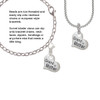 Large ''Grandmother'' Heart with Clear Crystal Rope Charm Bead Dangle