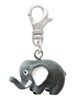 3 Merry Monkeys Resin Grey Elephant - Clip on Charm