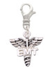 3 Merry Monkeys Silvertone EMT Caduceus - Clip on Charm