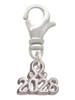 3 Merry Monkeys Silvertone Mini Year 2028 - Clip on Charm