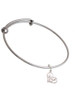 3 Merry Monkeys Silvertone Squirrel in Heart - Charm Bangle Bracelet