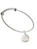 3 Merry Monkeys Engraved Explore Dream Discover Disc - Charm Bangle Bracelet