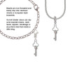 Trefoil Key with AB Crystals Rope Charm Bead Dangle
