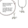Elephant with Crystal Eyes Rope Charm Bead Dangle