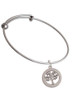 3 Merry Monkeys Stainless Steel Tree of Life in Eternity Circle - Charm Bangle Bracelet