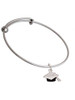 3 Merry Monkeys Silvertone 3-D Graduation Hat with 2028 - Charm Bangle Bracelet