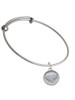3 Merry Monkeys Silvertone Smooth Heart - Round Seal - Charm Bangle Bracelet