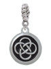 Celtic Knot in Black Circle Rope Charm Bead Dangle