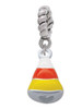 Small 3-D Enamel Candy Corn Rope Charm Bead Dangle