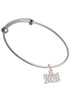 3 Merry Monkeys Silvertone Class of 2028 - Charm Bangle Bracelet
