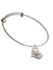 3 Merry Monkeys Silvertone Class of 2028 Heart - Charm Bangle Bracelet