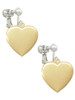 3 Merry Monkeys Goldtone Heart Locket - Clip On Earrings