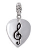Large Clef on Guitar Pick Rope Charm Bead Dangle